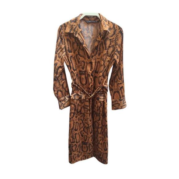 Zara Copper Python Print Midi Dress - Size XS - Picture 4 of 14
